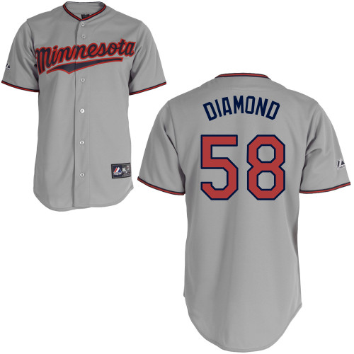 Scott Diamond #58 mlb Jersey-Minnesota Twins Women's Authentic Road Gray Cool Base Baseball Jersey
